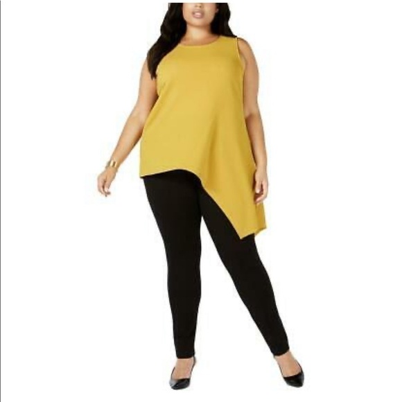 NWT Alfani Sunflower Asymmetrical Tank Top Sz 2X - Picture 1 of 5